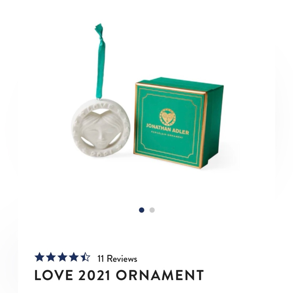 Brand new Jonathan Adler LOVE 2021 ORNAMENT